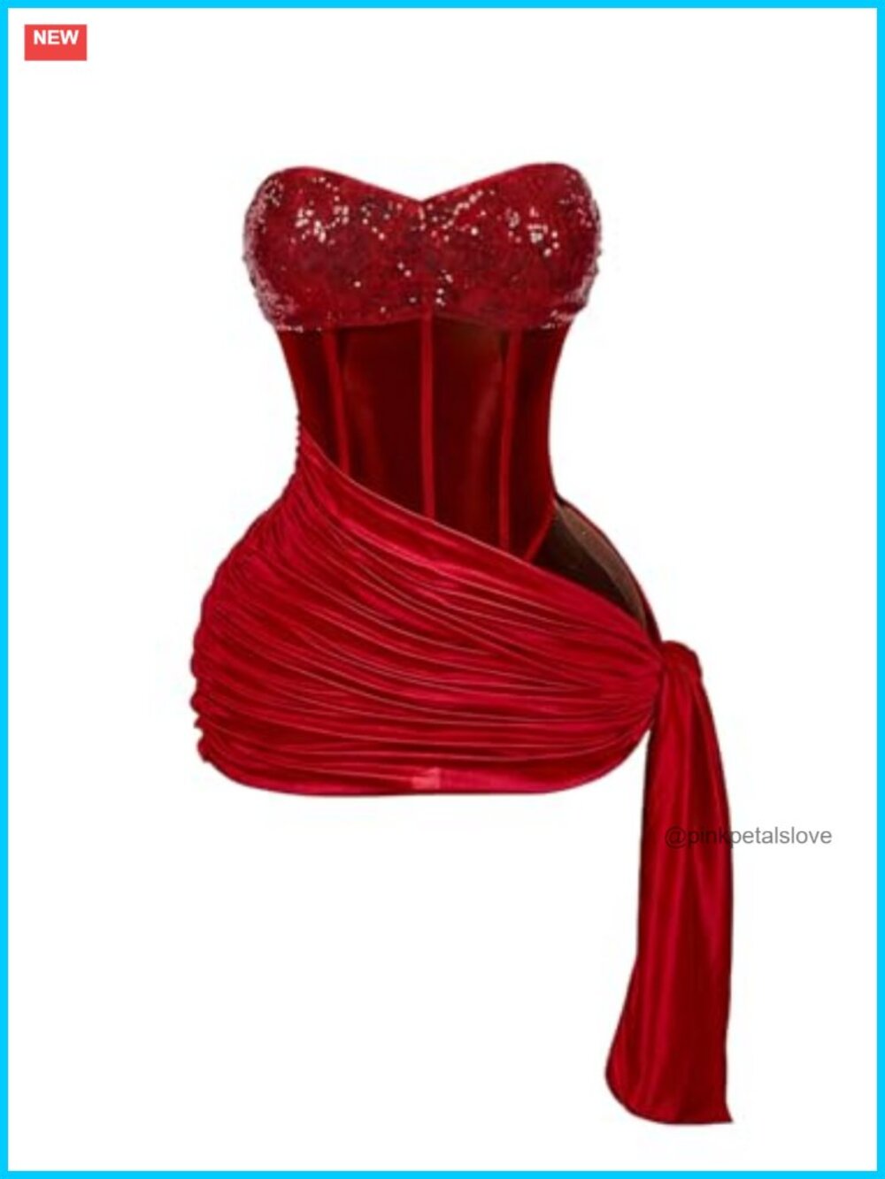 Sequined Sleeveless Mini Dress with Crochet Waist Tie Side Wrap Hem